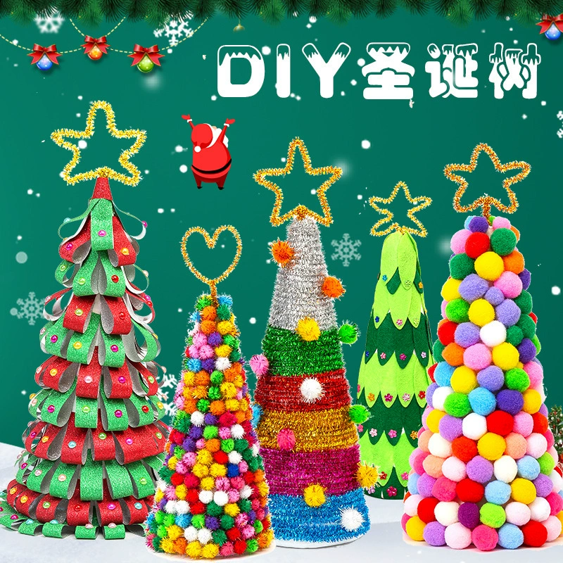 Рождество ручной работы DIY Рабочий стол Рождественская елка материал сумка украшения Детский сад творческие детские игрушки