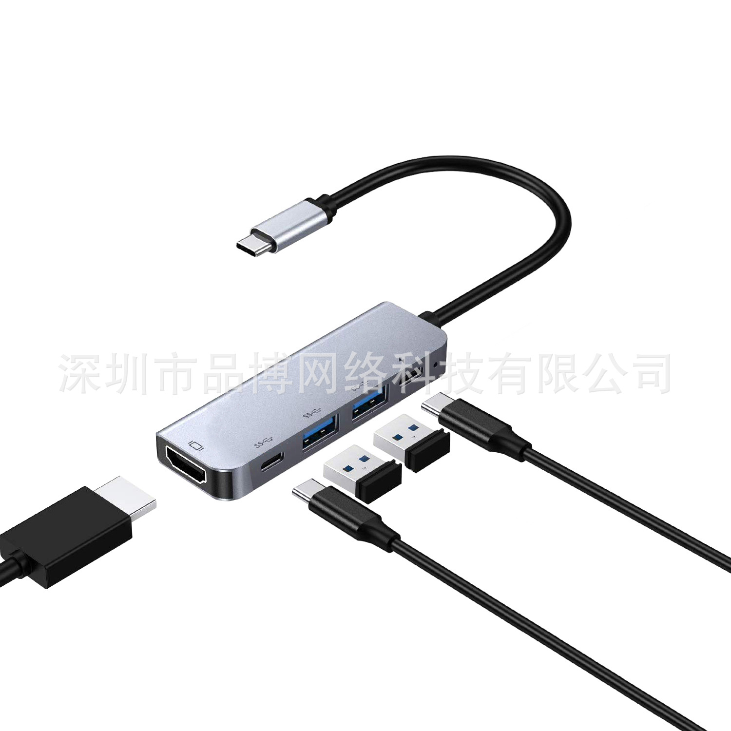 Estación de acoplamiento transfronteriza tipo c hubUSB3.0 hub HDMI proyector de pantalla 4k de alta definición PD100W