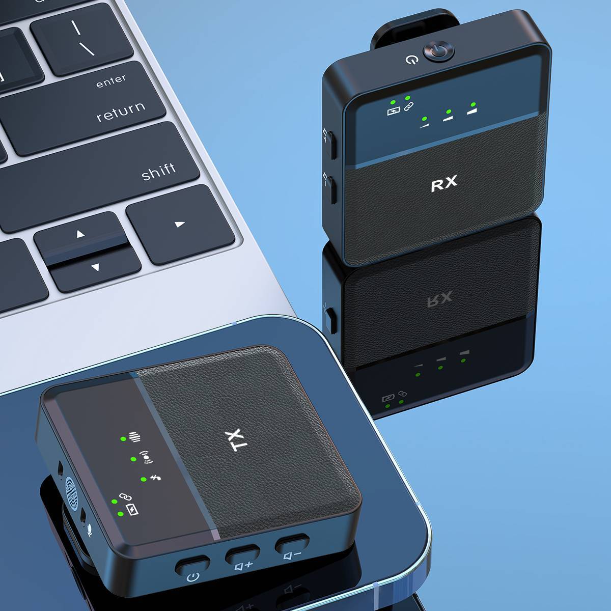 Nuevo micrófono de clip de cuello inalámbrico SX9 transfronterizo, grabación de radio de video corto, transmisión en vivo, micrófono de reverberación inteligente con reducción de ruido