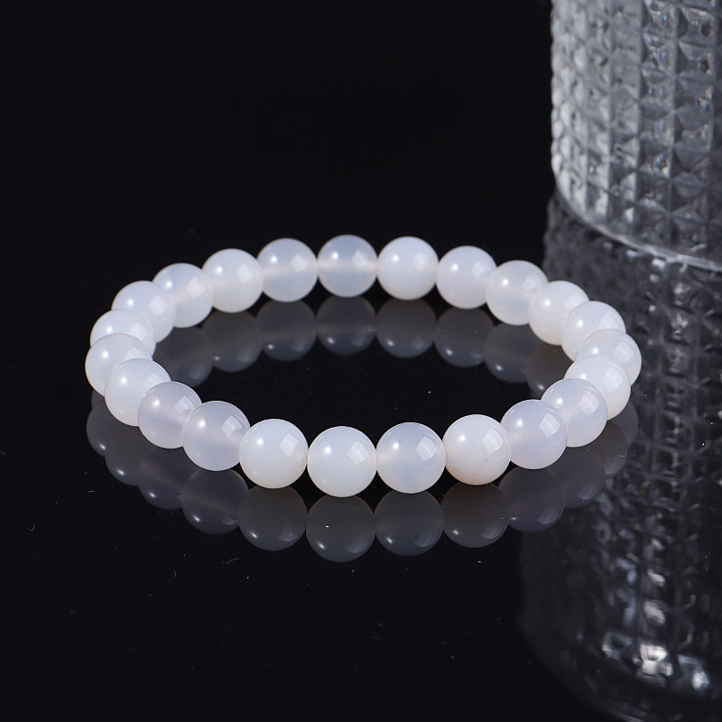 7a natural white agate bracelet