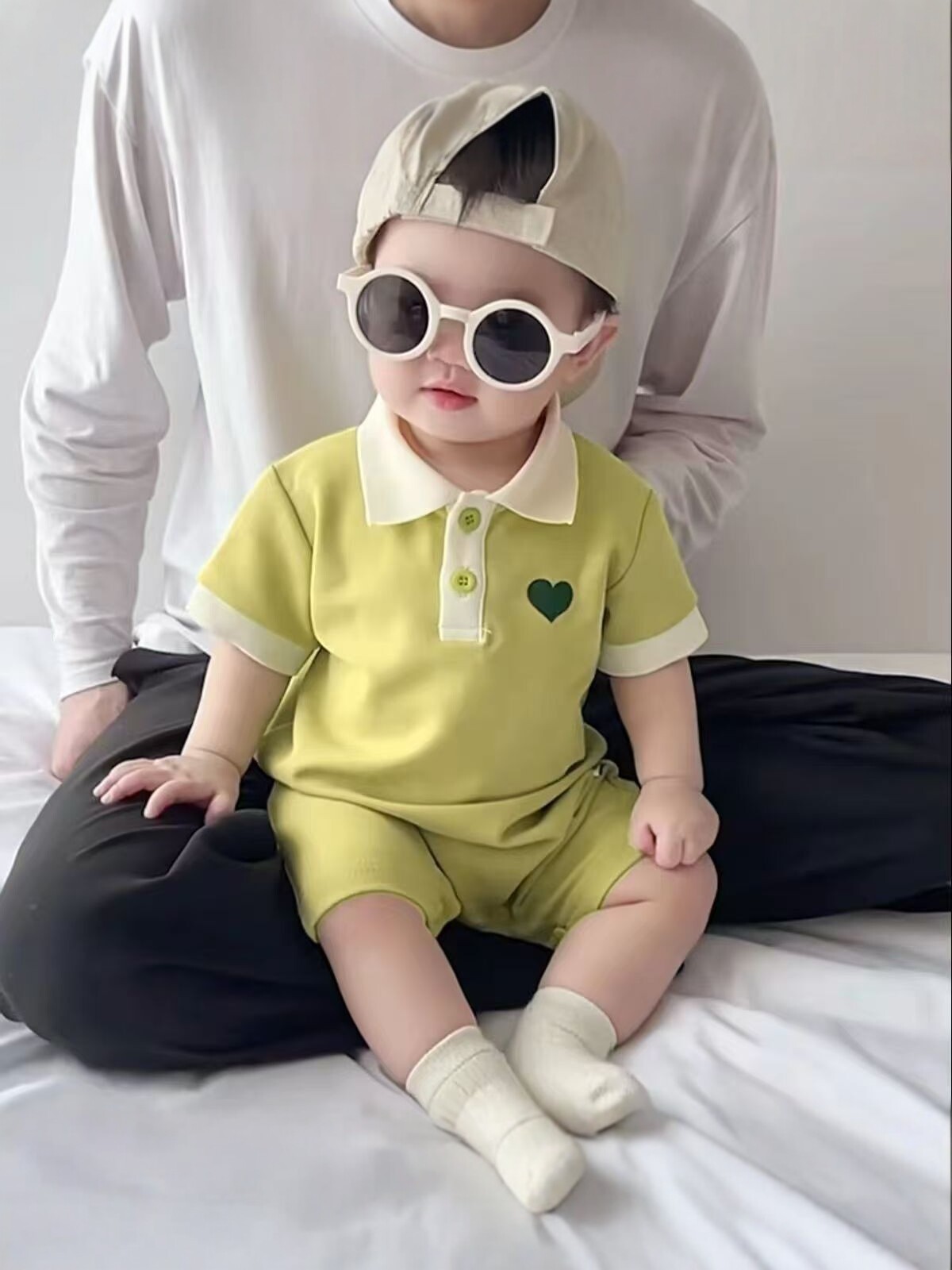 Children's summer clothing, thin bodysuit to go out, with short sleeve, western style