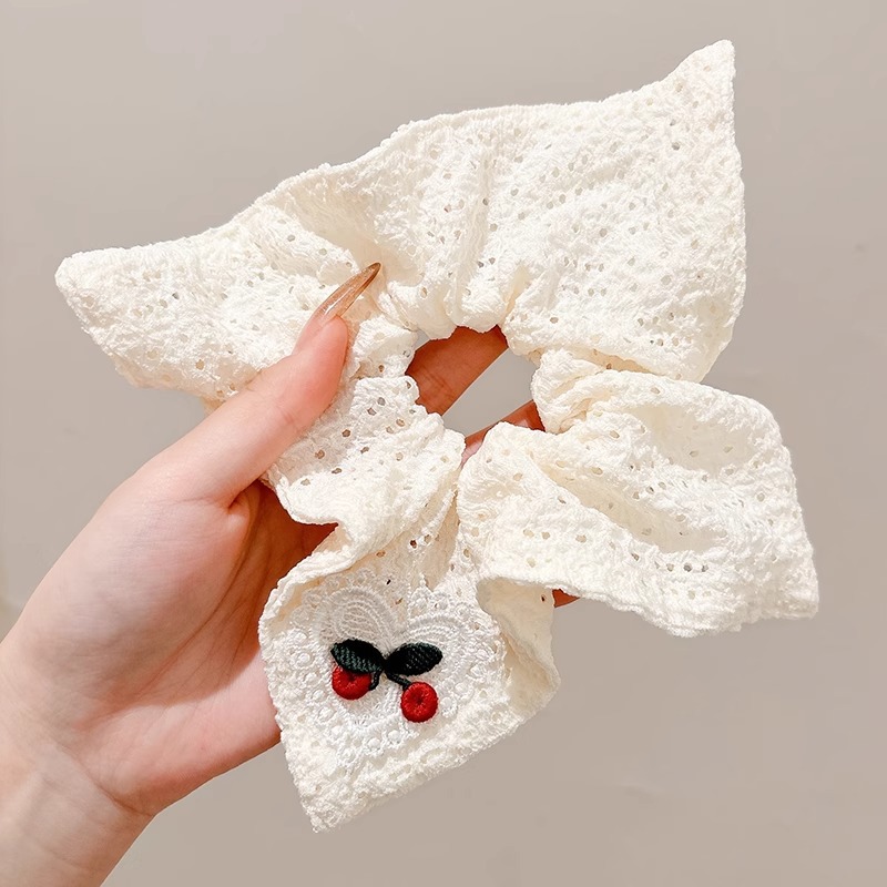 Francés de alto nivel sensación de malla de encaje super grande anillo de cabello para mujeres 2025 nuevo cabello de anillo de intestino grueso cuerda de cabello adornos de cabello