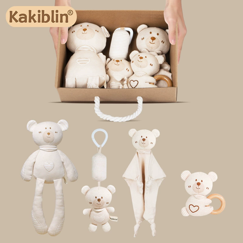 kakiblin Подарочная коробка для новорожденного, органический набор, игрушка, органический хлопок, подарок на день рождения