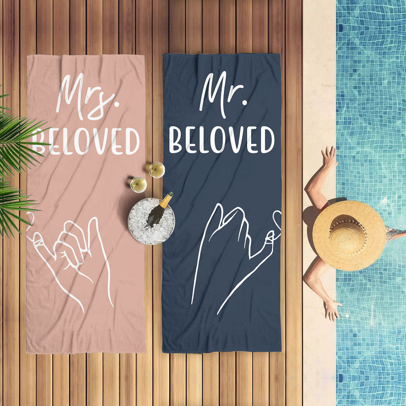 Cross-border Amazon for 3D digital printing microfiber square beach towel towel square towel couple series