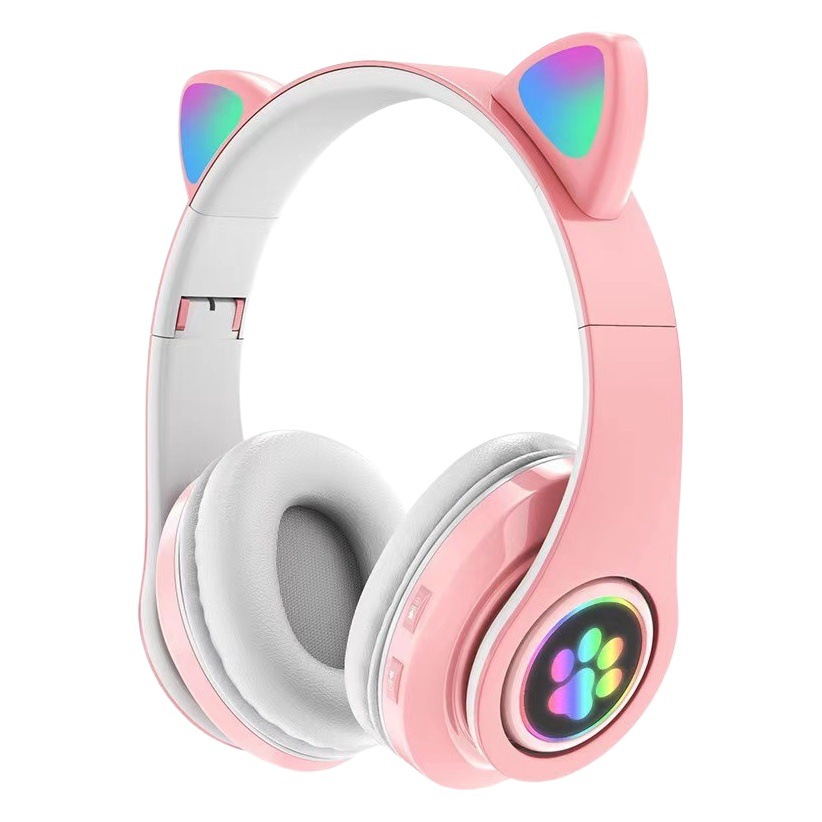 B39 gato oído auricular Bluetooth auriculares inalámbricos Bluetooth auricular lindo luminoso LED luz 5,0 fuente fabricante