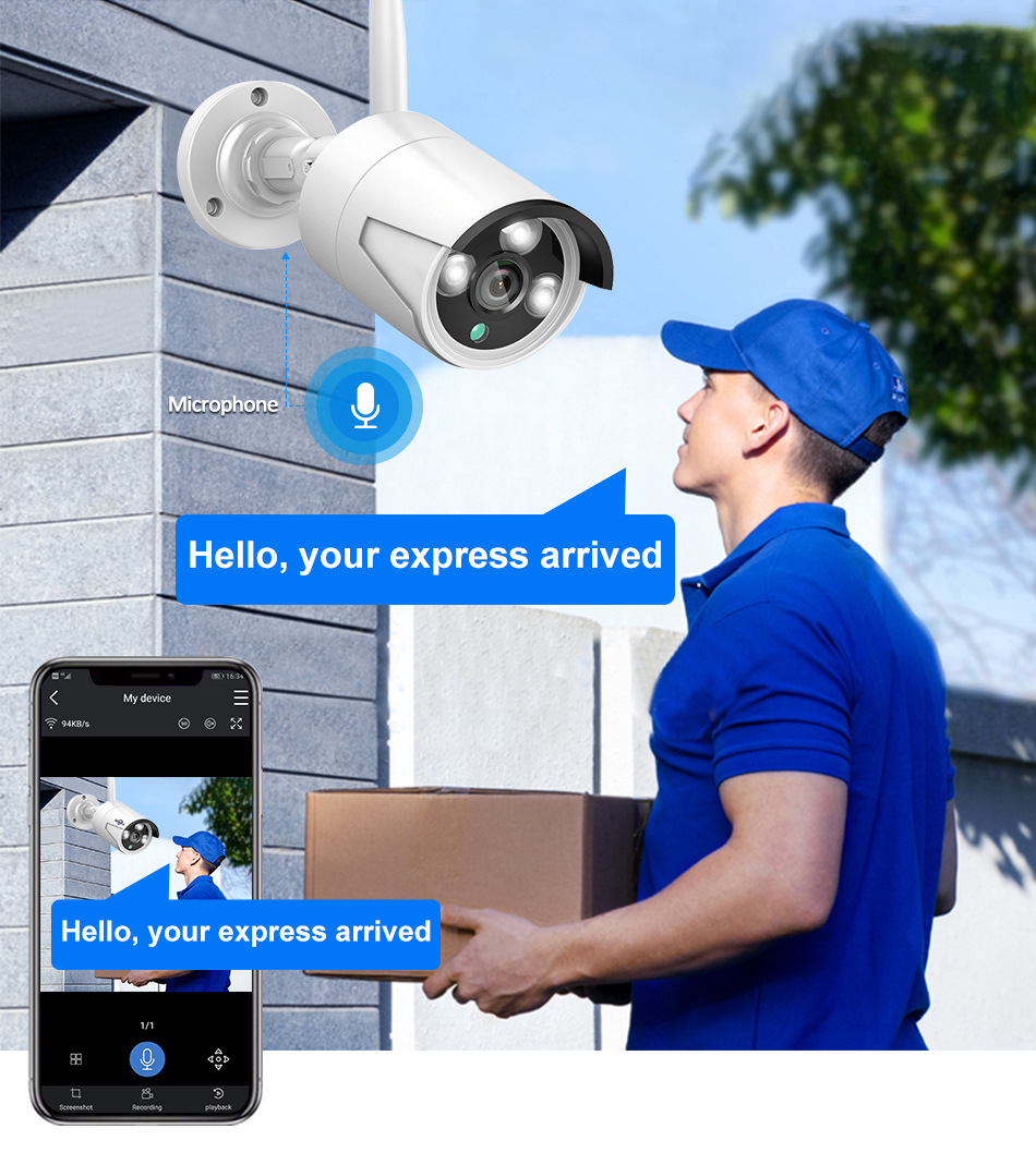 4K WiFi network camera system with audio AHD
