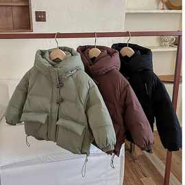 儿童中大童羽绒服韩系男女童加厚保暖外套宝宝冬季2025新款面时尚