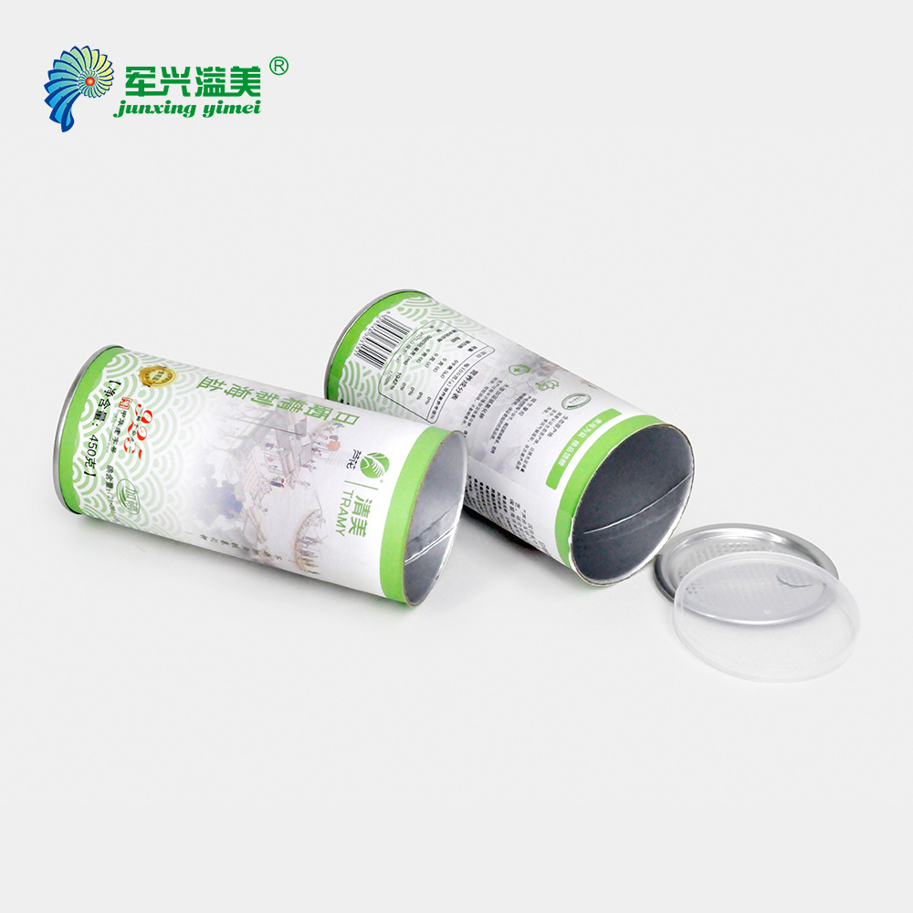 Alimentos condimentos envases redondos tarjeta de papel de alimentos envases de tarjeta de papel personalizados caja de embalaje de tarjeta de sal