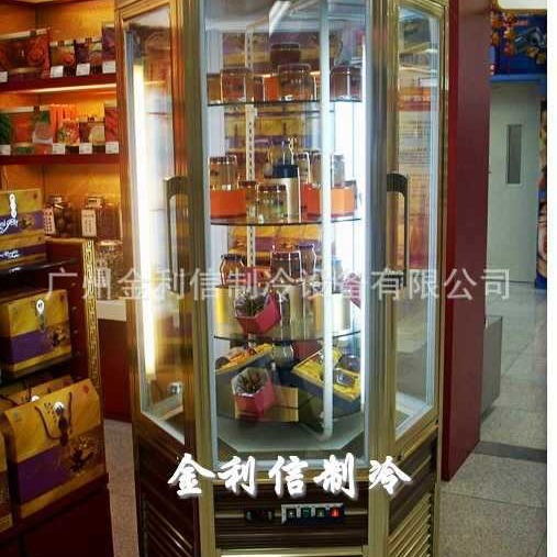 供应六角柜旋转六角展示柜虫草燕窝保健品冷藏保鲜柜