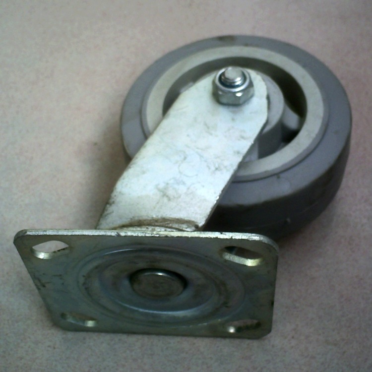 6寸8寸弹力万向轮 平顶工业弹力万向轮 灰胶静音弹力万向轮