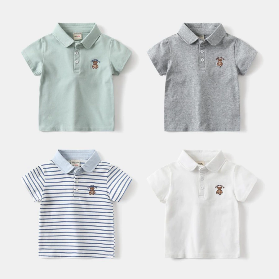 男童短袖polo衫2026夏装新品宝宝短袖T恤儿童帅气小童翻领衫代发