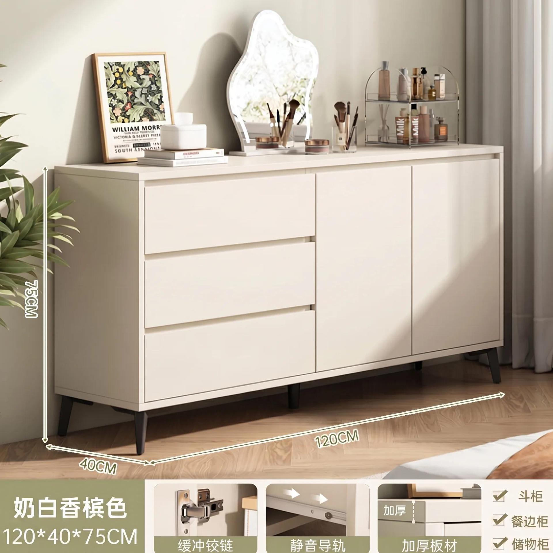 Mueble de cajones Mueble de comedor Mueble de almacenamiento de dormitorio Mueble de televisión Mueble de borde pequeño Mueble de almacenamiento de cola de cama contra la pared Mueble de almacenamiento Mueble de cinco cajones image 7