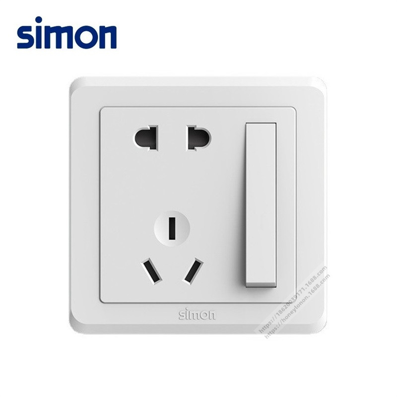Simon/西蒙 C20 二三插插座加单极开关（雅白）251086
