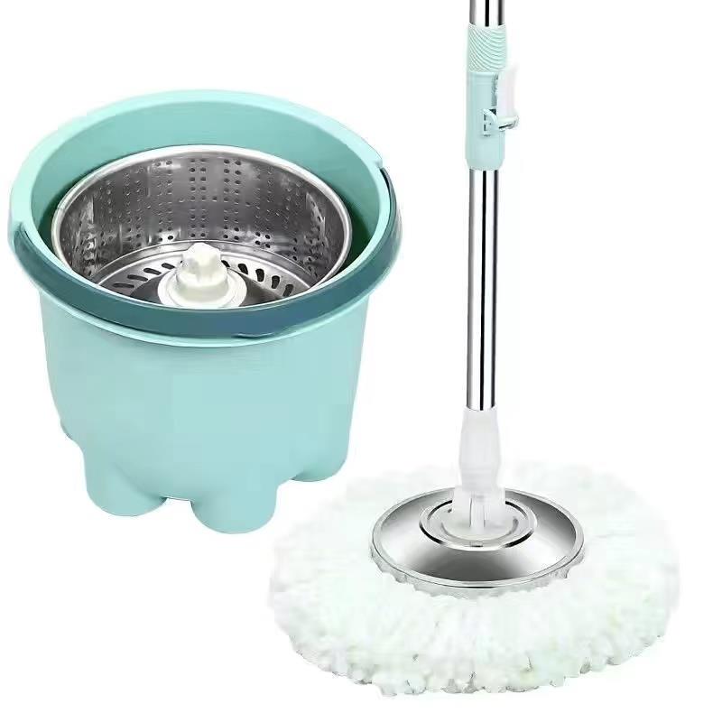 Rotating Mop with Single Bucket for Home Use, Automatic Hands-Free Washing and Wringing, Hand-Pressed Mop Bucket for Wooden Floors Rotating Mop with Single Bucket for Home Use, Automatic Hands-Free Washing and Wringing, Hand-Pressed Mop Bucket for Wooden Floors