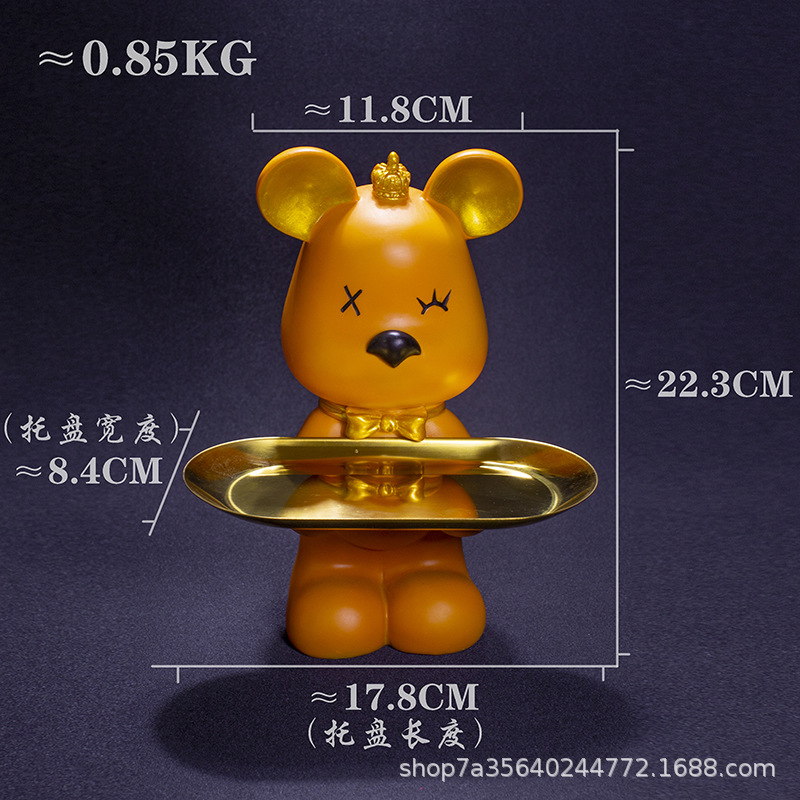 Orange violent bear