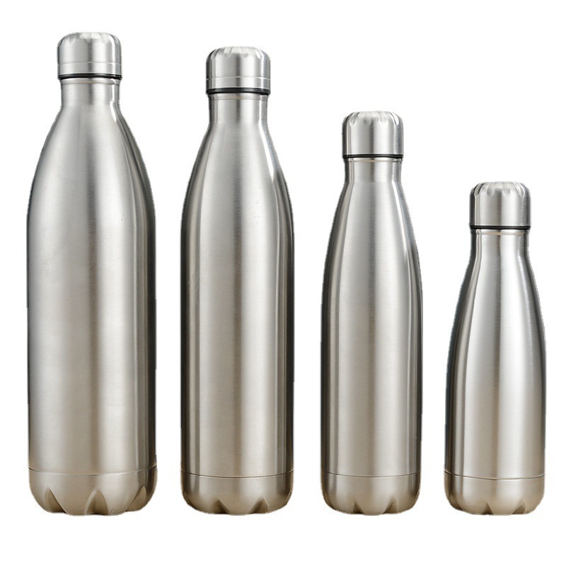 Stainless Steel 500ml Cola Bottle Thermos Cup Double-Layer Vacuum Portable Car-Mounted Sports Water Cup with Customizable Logo