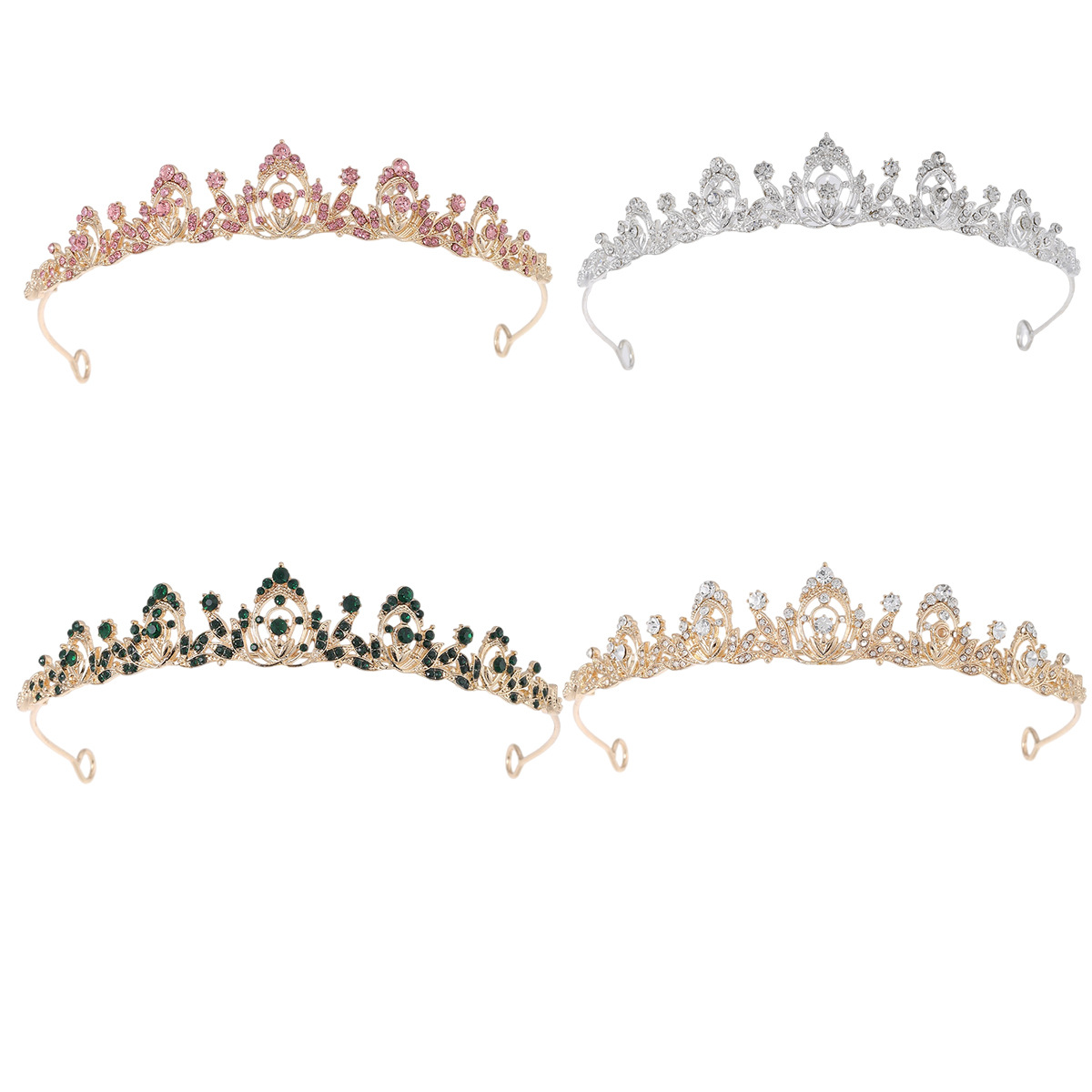 Kroonhoofdtooi Bruid Strass Tiara Trouwjurk 18e Verjaardag Prinses Haaraccessoire Kristal_voghion.com