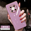 Applicable Huawei Mate60pro mobile phone case P60 plating straight edge m50 silicone all -inclusive nova11 protective cover 9SE