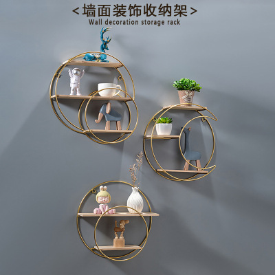 北欧ins风创意餐厅墙面装饰架墙壁收纳架奶茶店墙上置物架免打孔|ms