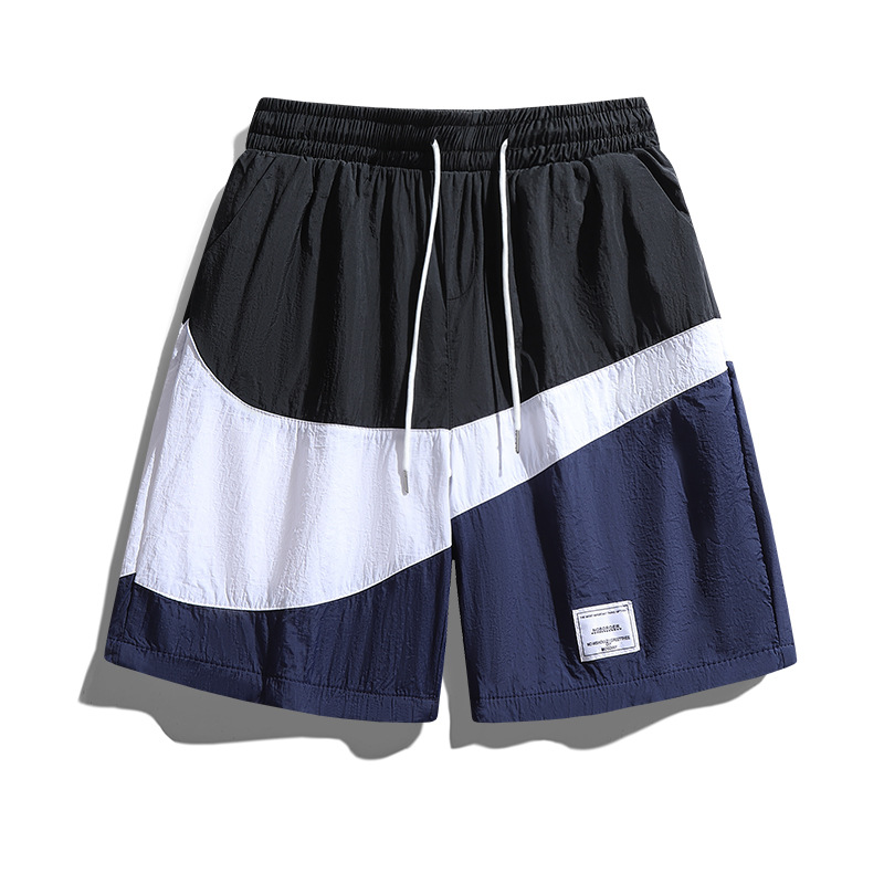 Verano de 2025 nuevos pantalones cortos de trabajo estadounidenses varones de verano de moda japonesa sueltos recto ocio rápido secado cinco puntos