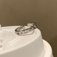 不規則な蝶結びの指輪は男女が軽くて豪華でシンプルで甘いです。