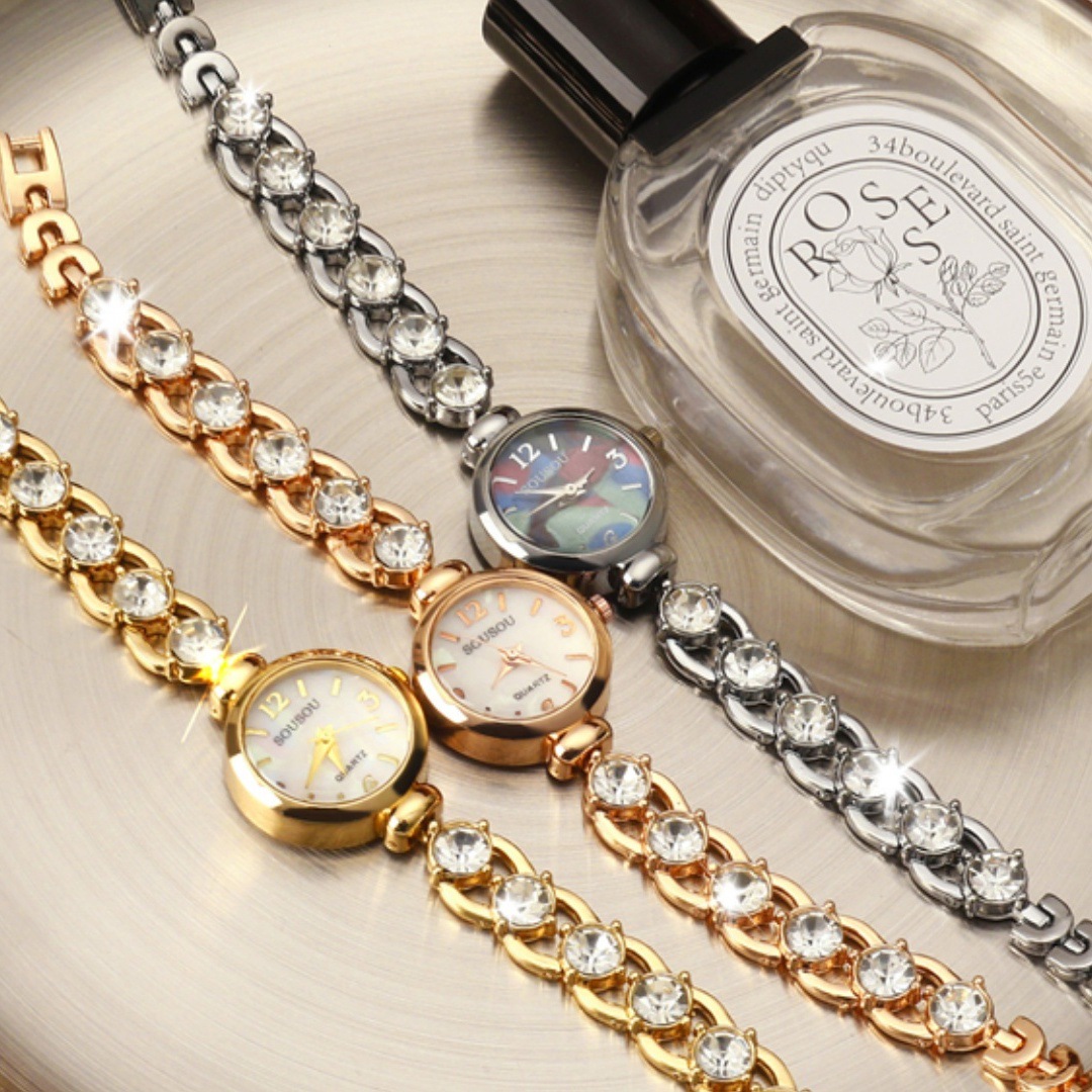 2025 New Cross-Border Foreign Trade Bracelet Watch Women's Fashion Casual Fashion Watch Diamond Watch Women's Watch