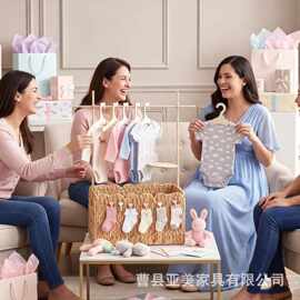 跨境草编收纳筐婴儿挂衣架手工编织新生儿衣物尿不湿整理置物筐