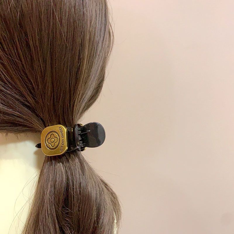 高级感サメクリップレトロ皿髪つかみクリップ赤后头部秋冬髪クリップ高ポニーテールヘアアクセサリー新|undefined