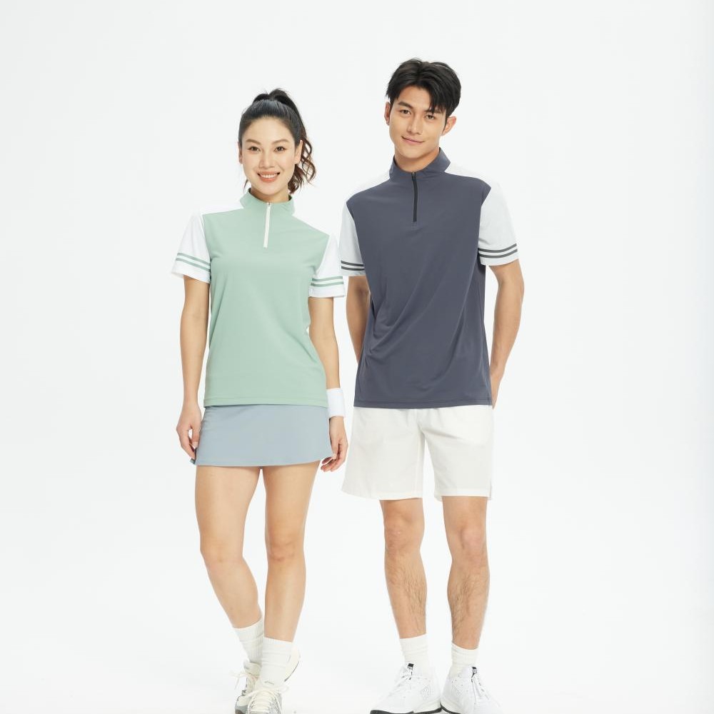 Deportes ocio Polo de mangas cortas mujeres y hombres con solapa clásica versátil rápido secado tenis transpirable bádminton ropa deportiva impresa