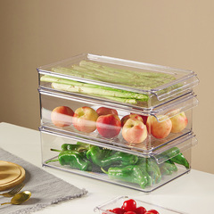 Refrigerator storage kitchen food-grade food packaging vegetable and fruit beverage storage box with lid