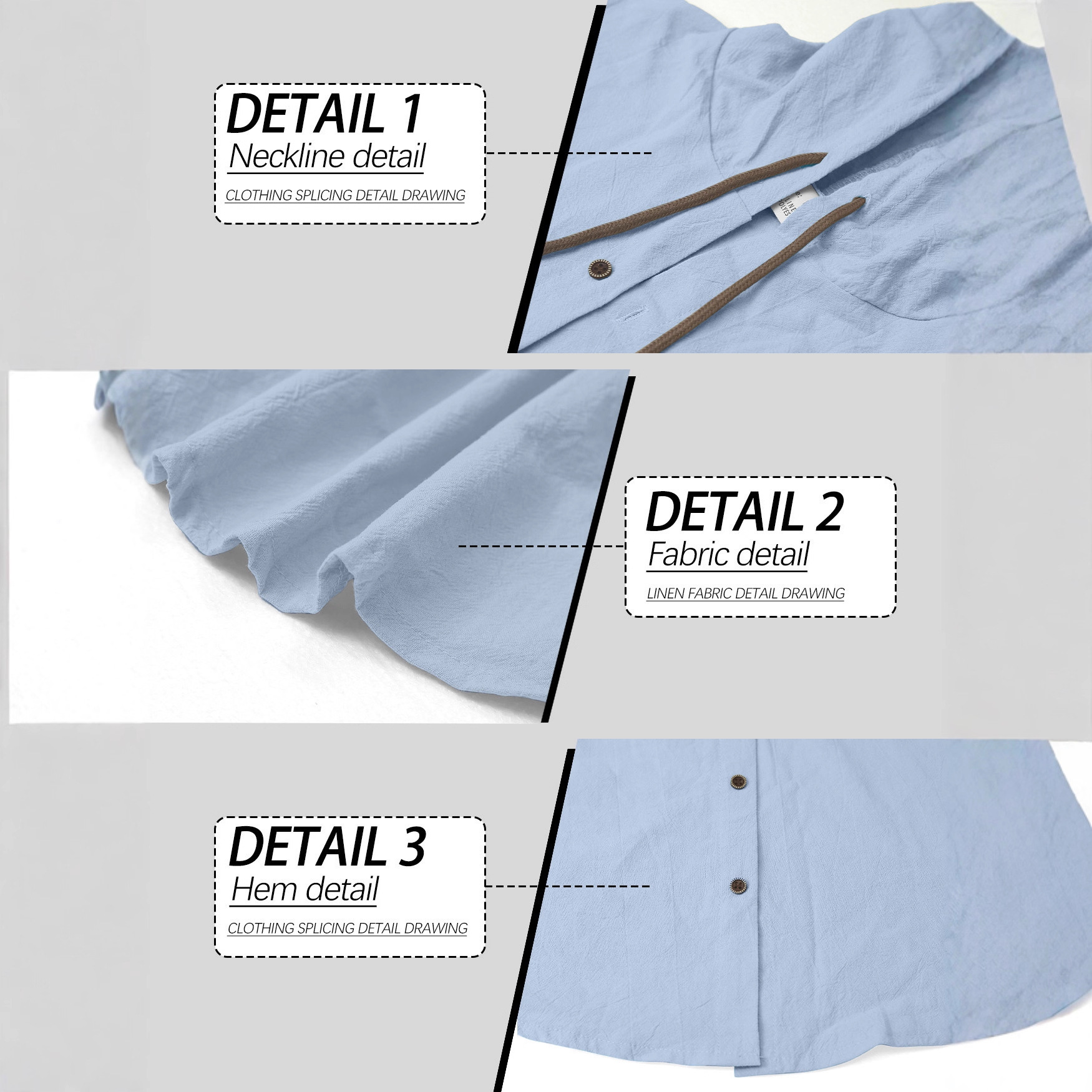 Transfronterizos de hombres Amazon encapuchado Camiseta de algodón camiseta de color sólido suelta de manga larga Cardigan casual chaqueta de playa