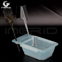 Hairdressing tools Baking oil bowl Hair salon special color paste mixing bowl Colorful pearlescent dyeing bowl Hair dyeing glitter powder Hair dyeing bowl brush