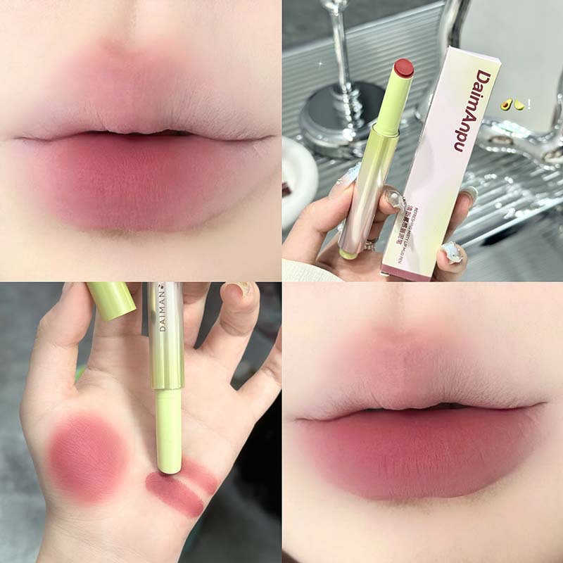 Demanpu lápiz de barro de labios fresco y brumoso mate, suave y suave, pseudo-maquillaje de primavera, brillo de labios transfronterizo, lápiz labial image 7