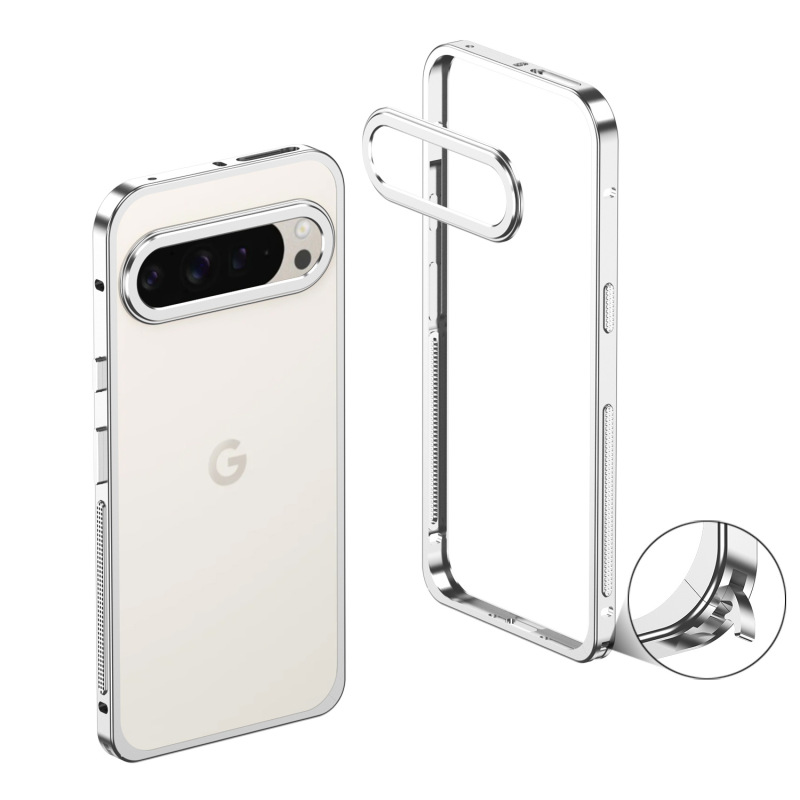 クロスボーダー Googlepixel9a 海馬バックルフレームシェル Google 9Pro 金属冷却携帯電話ケース Google 9 に適しています。|undefined