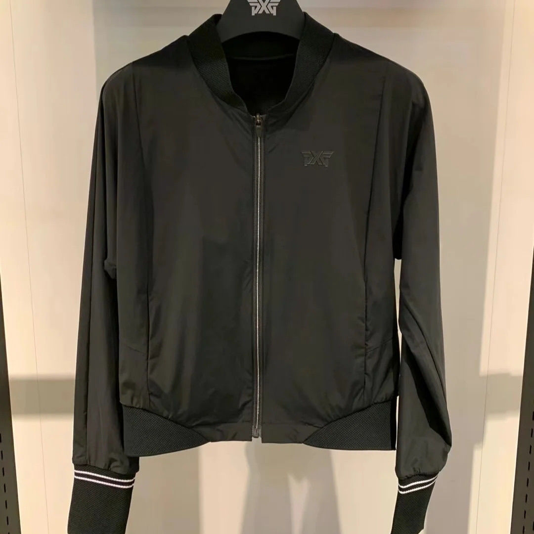 Golf Women's Spring, Summer and Autumn New Sports and Leisure Versatile Loose Jacket Quick-Drying Breathable Stand-Up Collar Zipper Windbreaker