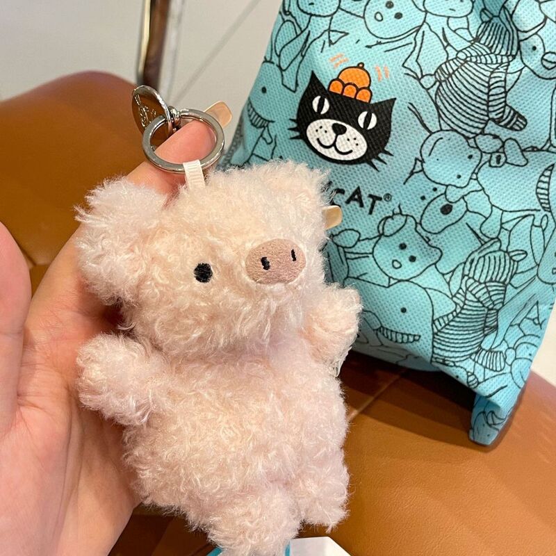元英jellycat元巻き毛豚ストラップキーホルダーぬいぐるみバッグペンダント車載キーホルダー|undefined