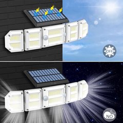 工厂私模太阳能壁灯户外双感应5头路灯外墙庭院车库灯led灯庭院灯