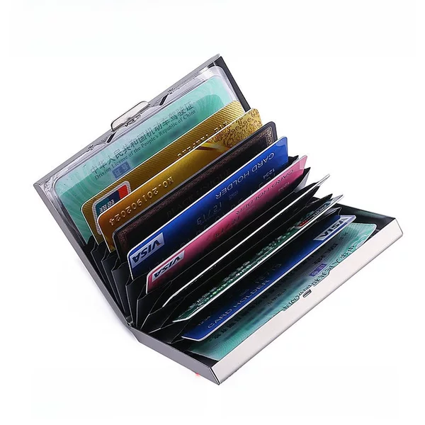 10 card organ card bag driving license driving license storage card holder stainless steel credit card rfid card box metal card bag