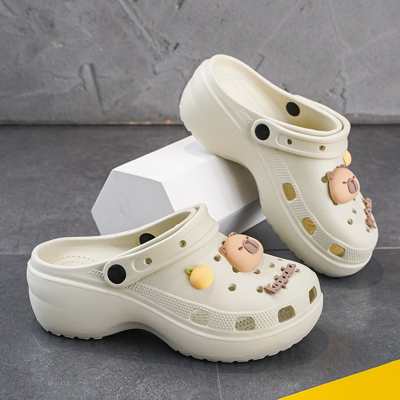 Moda de moda de primavera y verano para mujer, casual diario, cabeza redonda, zapatos con agujeros clásicos, zapatos con agujeros de mujer Baotou transpirables