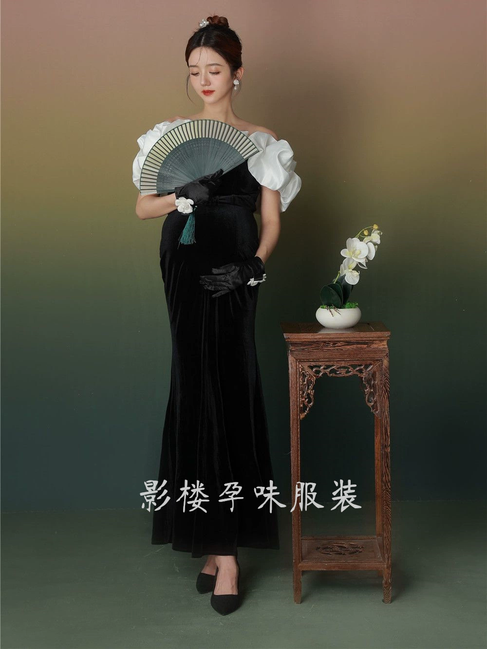 Vestido de maternidad con caída y ajuste elástico