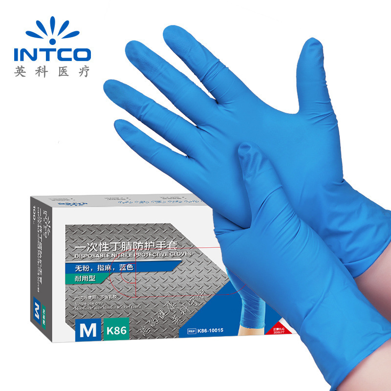 Guantes desechables de nitrilo Yingke k83, sin polvo, de caucho, gruesos, de calidad alimentaria, resistentes al desgaste, para cocina, venta al por mayor.