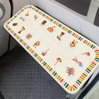 Electric car cushion — Cartoon three-wheeled electric vehicle ice silk - circus-themed-ice-silk-mat-4040cmice-silk