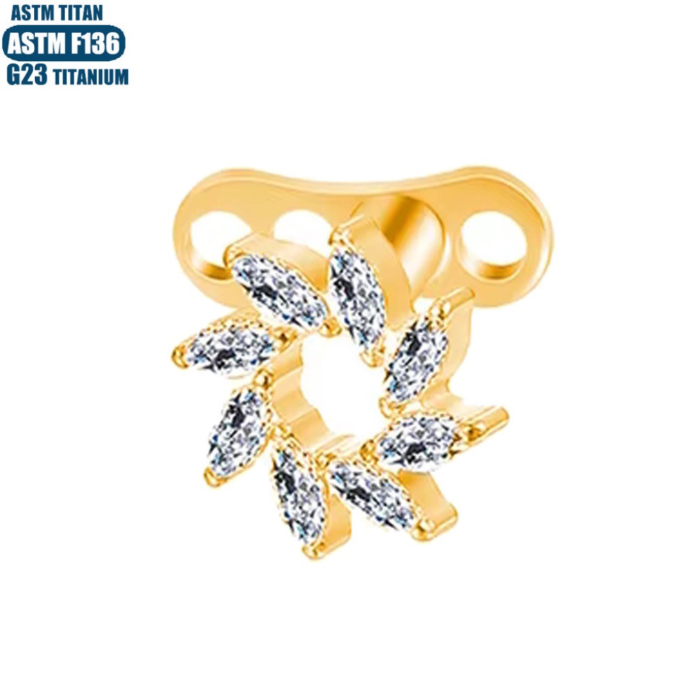 Labret piercing jewelry detail image
