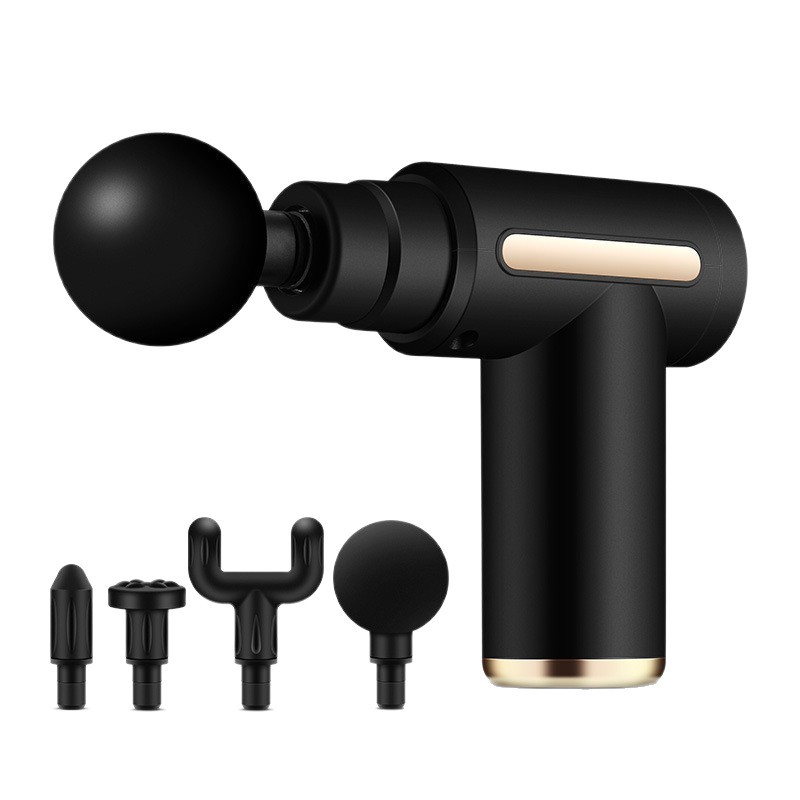 Nueva pistola de masaje transfronteriza con funciones de frío y calor, masajeador vibratorio de grado profesional, pistola de relajación muscular, pistola de fascia personalizable con funciones de frío y calor.