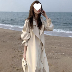 2025春秋装新款中长款过膝风衣女韩版学生流行时尚洋气大衣外套潮