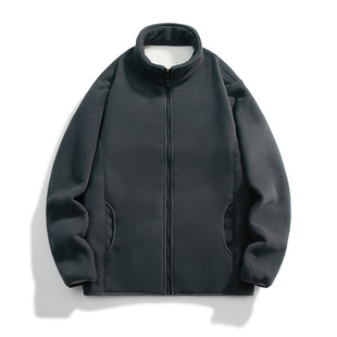 Outdoor autumn and winter fleece fleece-lined plus youth thick coral fleece lamb fleece lovers men's and women's warm coat cross-border