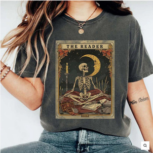 2025���羳�W�a��The Reader Tarot Card Skeleton T-Shirt