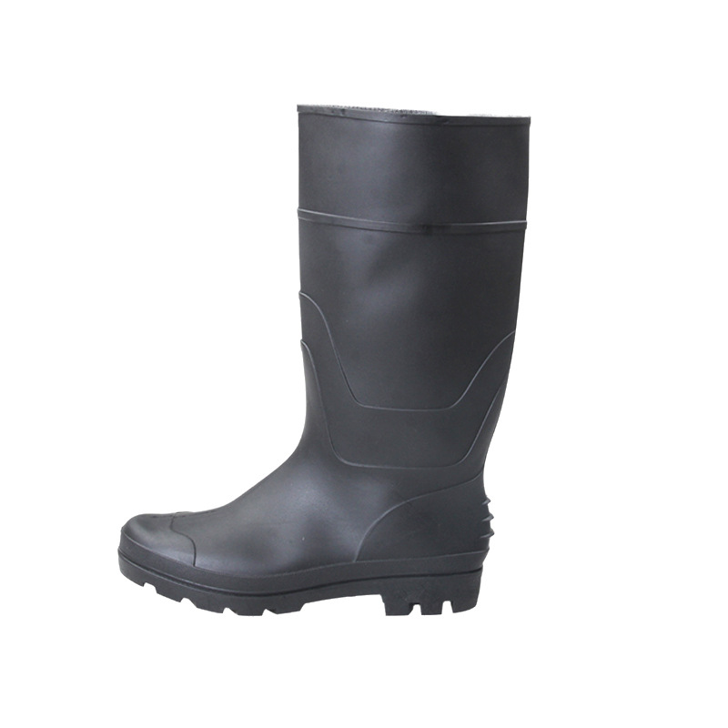 Fabricante de botas de lluvia de barril alto de hombre negro esmerilado anti-deslizante zapatos de agua de construcción al aire libre zapatos de lluvia resistentes al desgaste