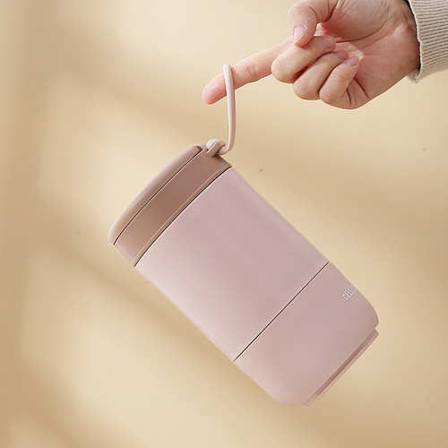 304 stainless steel double-layer soup cup Japanese-style large-capacity portable oat milk cup student adult breakfast porridge cup