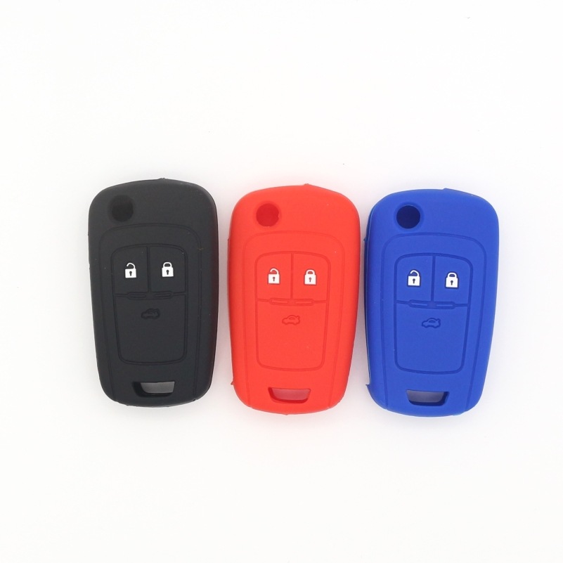 뷰익 폴딩에 적합한 자동차 실리콘 키 커버 2 키 실리콘 리모콘 보호 쉘 라벨이없는 다양한 색상